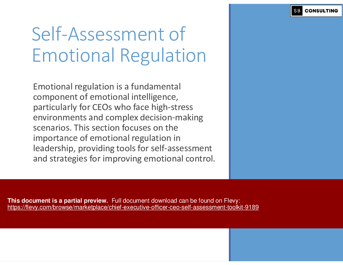 Chief Executive Officer (CEO) Self-Assessment Toolkit (1336-slide PPT PowerPoint presentation (PPTX)) Preview Image