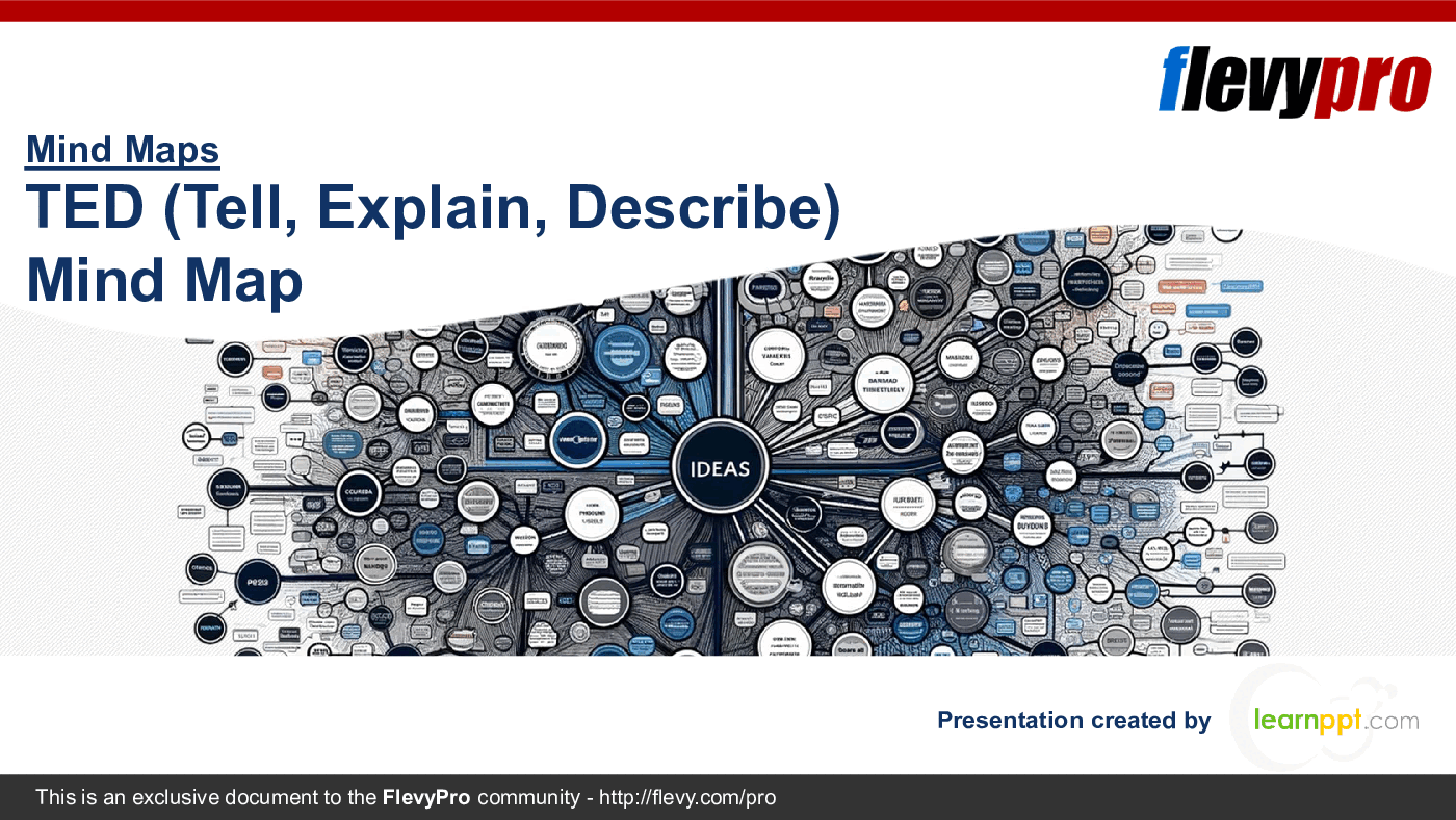 TED (Tell, Explain, Describe) Mind Map (21-slide PPT PowerPoint presentation (PPTX)) Preview Image