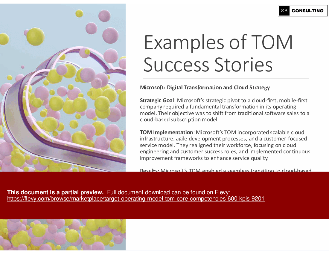 Target Operating Model (TOM) Core Competencies (600 KPIs) (1115-slide PPT PowerPoint presentation (PPTX)) Preview Image