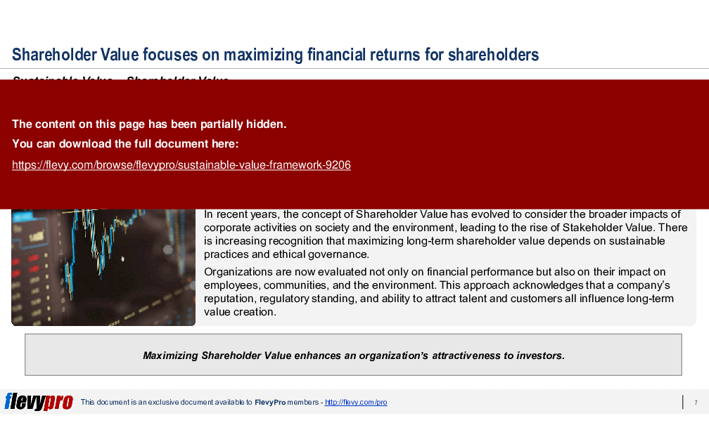 Sustainable Value Framework (33-slide PPT PowerPoint presentation (PPTX)) Preview Image