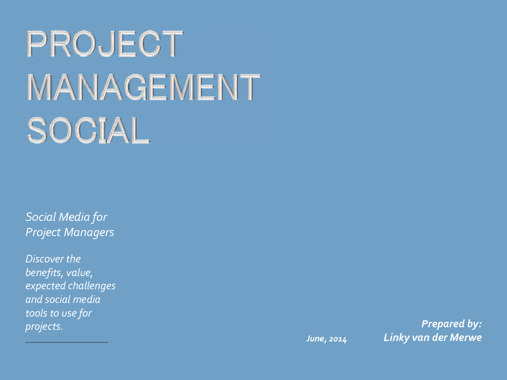 Project Management Social (32-page PDF document) Preview Image