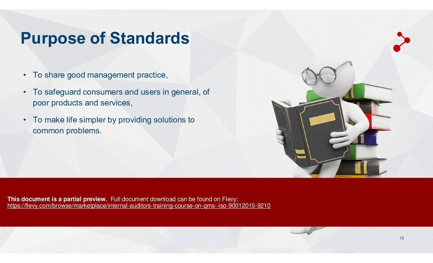 Internal Auditors Training Course on QMS - ISO 9001:2015 (101-slide PPT PowerPoint presentation (PPTX)) Preview Image