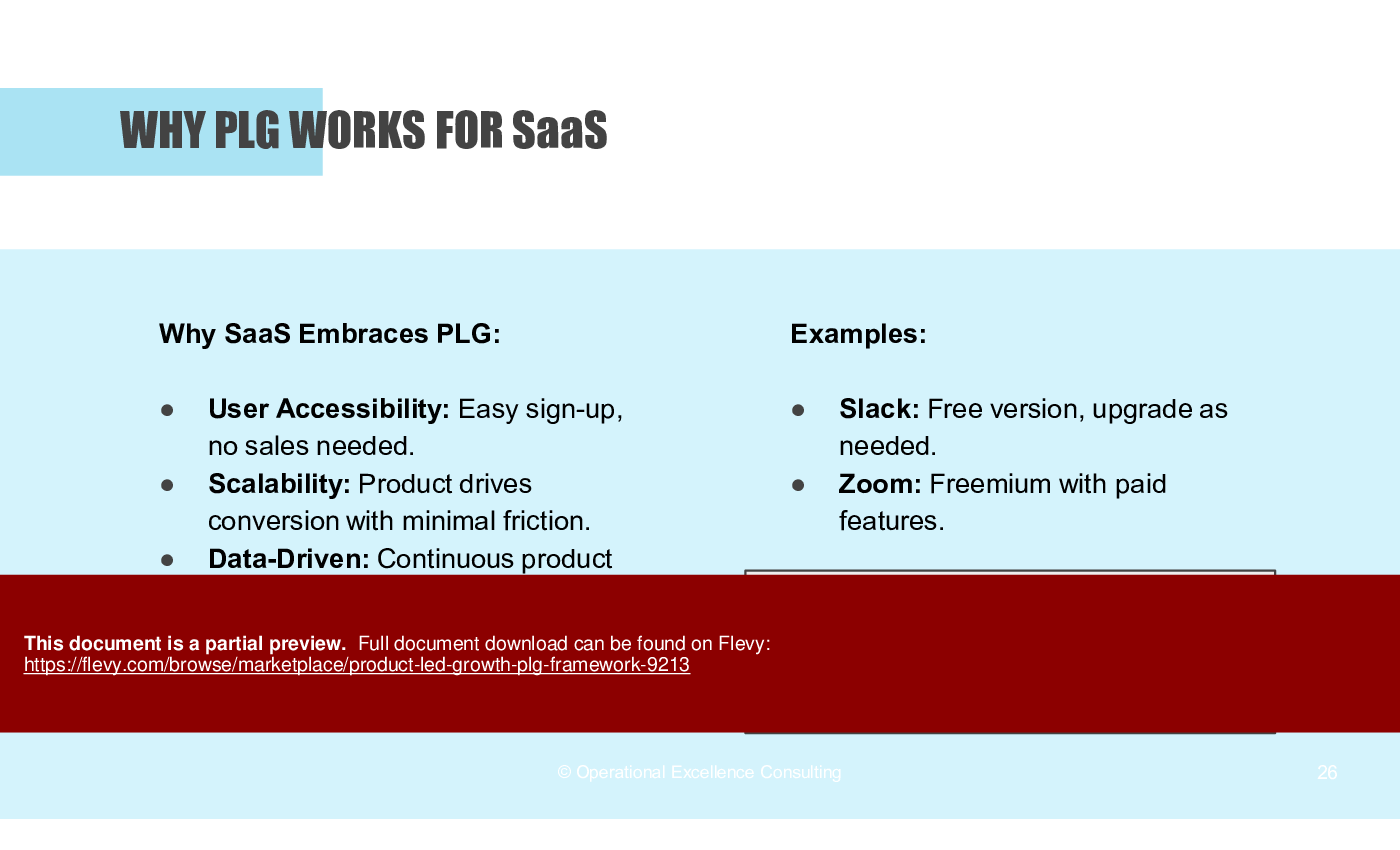 Product-Led Growth (PLG) Framework (167-slide PPT PowerPoint presentation (PPTX)) Preview Image