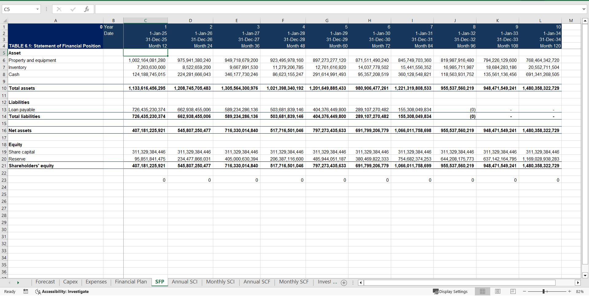 Cement Manufacturing – 10 Year Financial Model (Excel) (Excel template (XLSX)) Preview Image