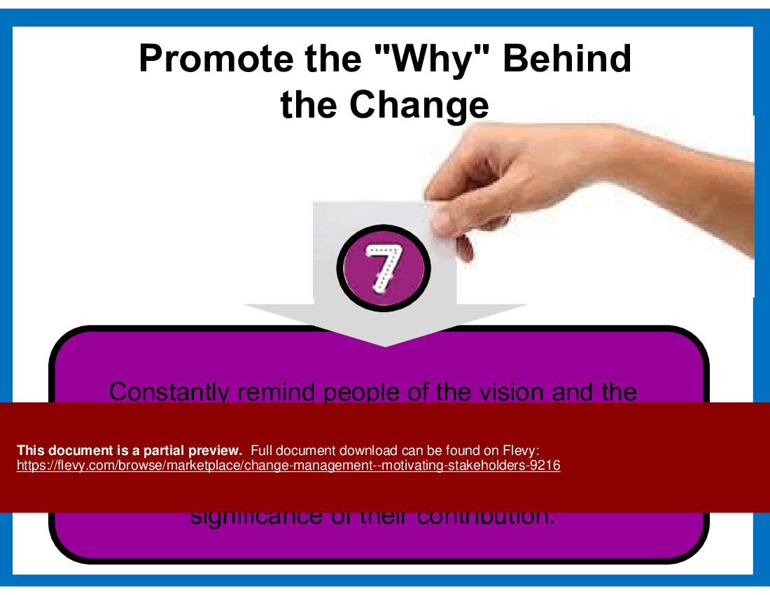 Change Management - Motivating Stakeholders (25-slide PPT PowerPoint presentation (PPT)) Preview Image