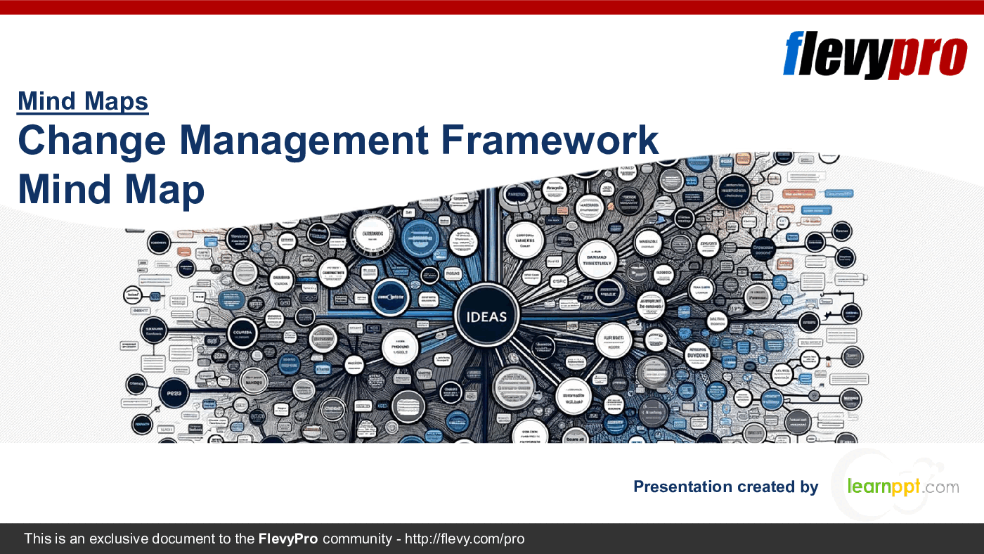 Change Management Framework Mind Map (20-slide PPT PowerPoint presentation (PPTX)) Preview Image