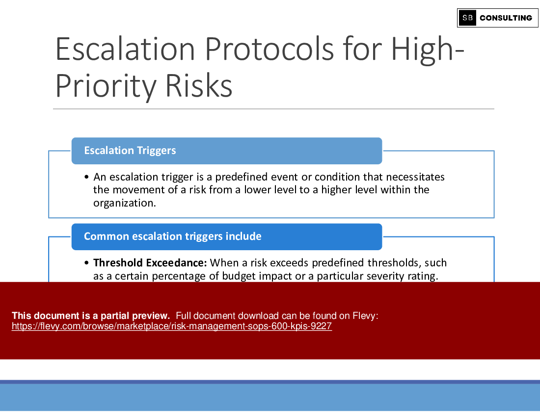 Risk Management SOPs (+600 KPIs) (1587-slide PPT PowerPoint presentation (PPTX)) Preview Image