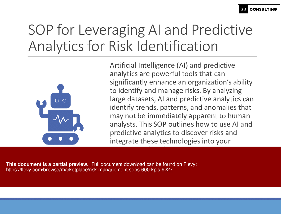 Risk Management SOPs (+600 KPIs) (1587-slide PPT PowerPoint presentation (PPTX)) Preview Image