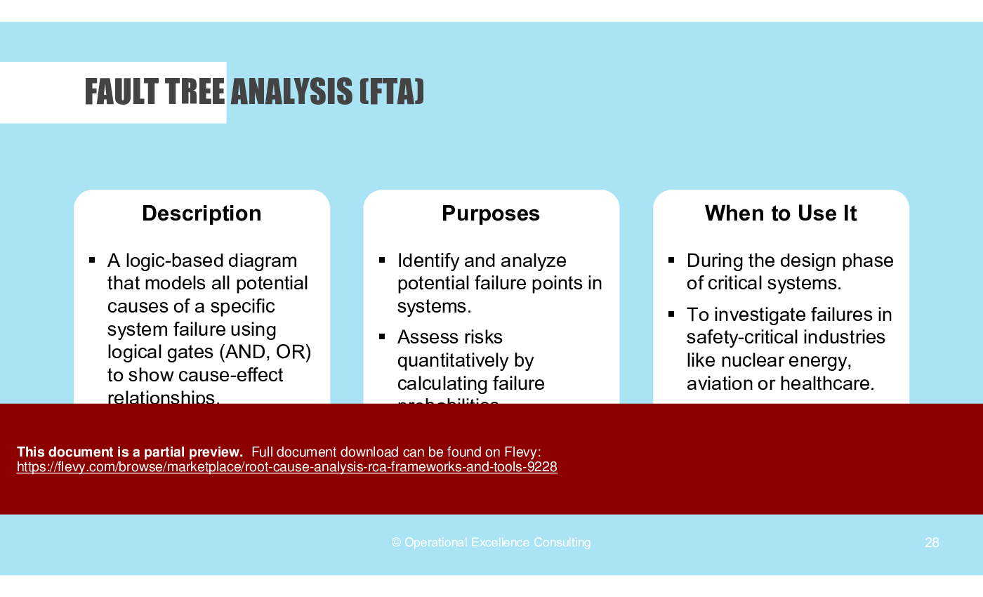 Root Cause Analysis (RCA): Frameworks & Tools (111-slide PPT PowerPoint presentation (PPTX)) Preview Image