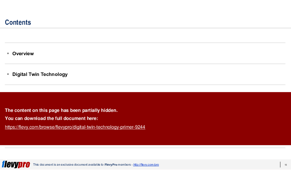 Digital Twin Technology Primer (34-slide PPT PowerPoint presentation (PPTX)) Preview Image