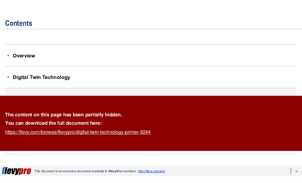 Digital Twin Technology Primer (34-slide PPT PowerPoint presentation (PPTX)) Preview Image