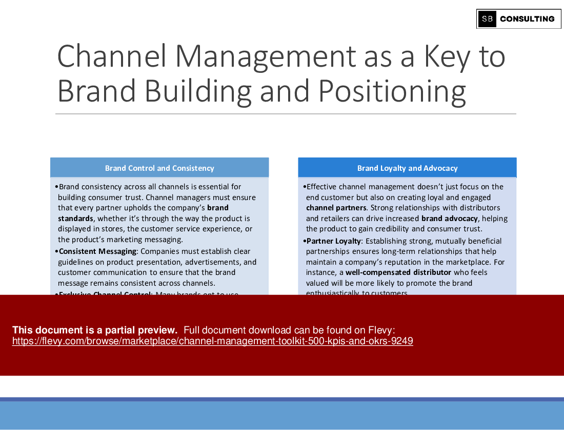 Channel Management Toolkit (500+ KPIs and OKRs) (870-slide PPT PowerPoint presentation (PPTX)) Preview Image