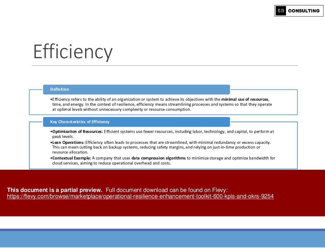 Operational Resilience Enhancement Toolkit (600 KPIs & OKRs) (1264-slide PPT PowerPoint presentation (PPTX)) Preview Image