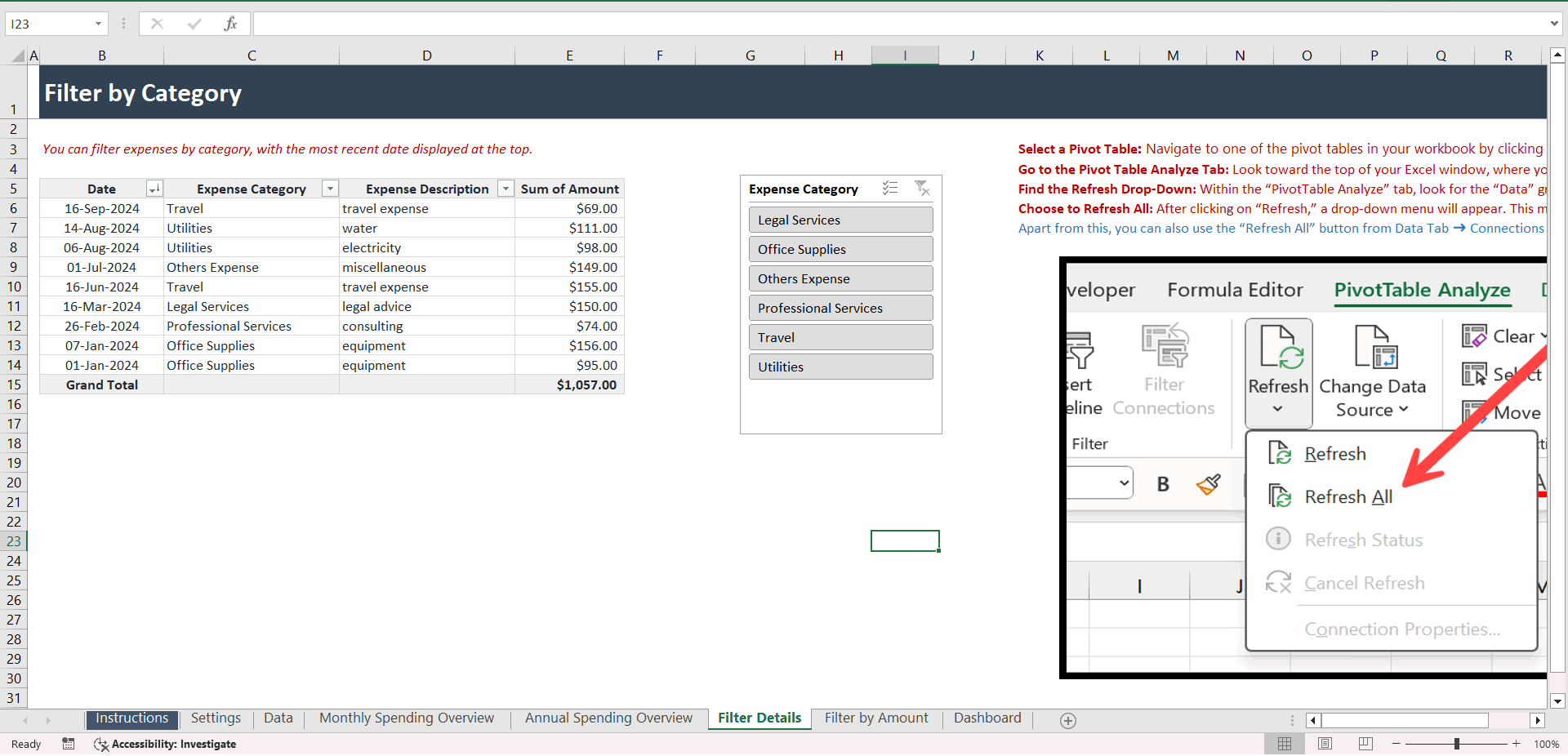 Expense Tracking Excel Template (Excel template (XLSX)) Preview Image