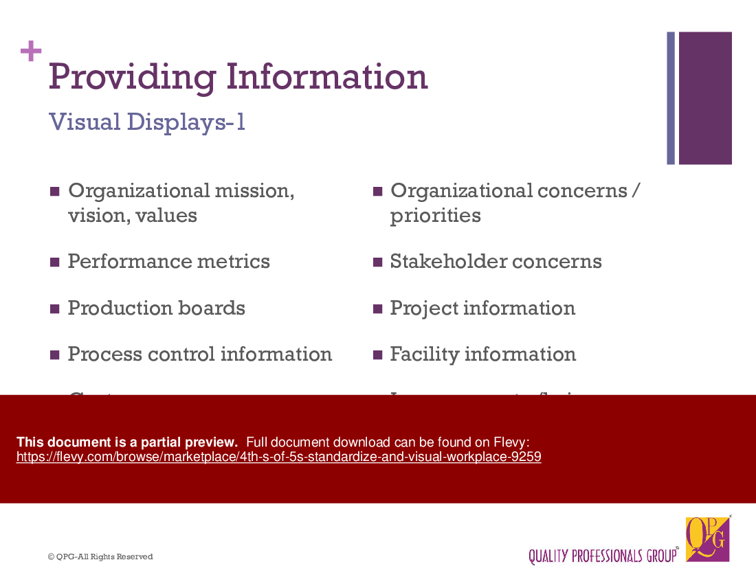 4th S of 5S: Standardize and Visual Workplace (139-slide PPT PowerPoint presentation (PPTX)) Preview Image