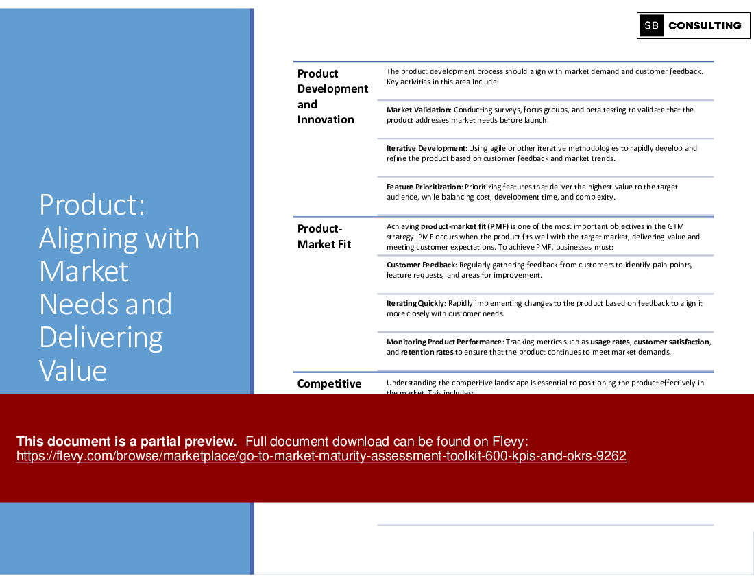 Go-To-Market Maturity Assessment Toolkit (600 KPIs & OKRs) (1097-slide PPT PowerPoint presentation (PPTX)) Preview Image