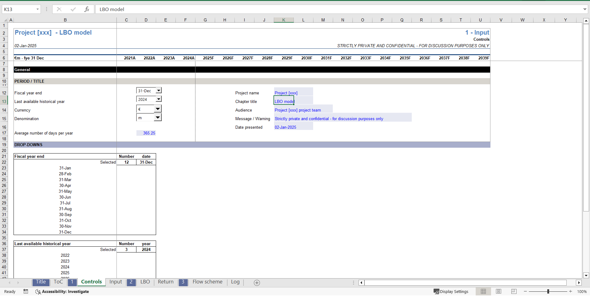 Investment Banking - Leverage Buyout Model (LBO) Template (Excel template (XLSX)) Preview Image