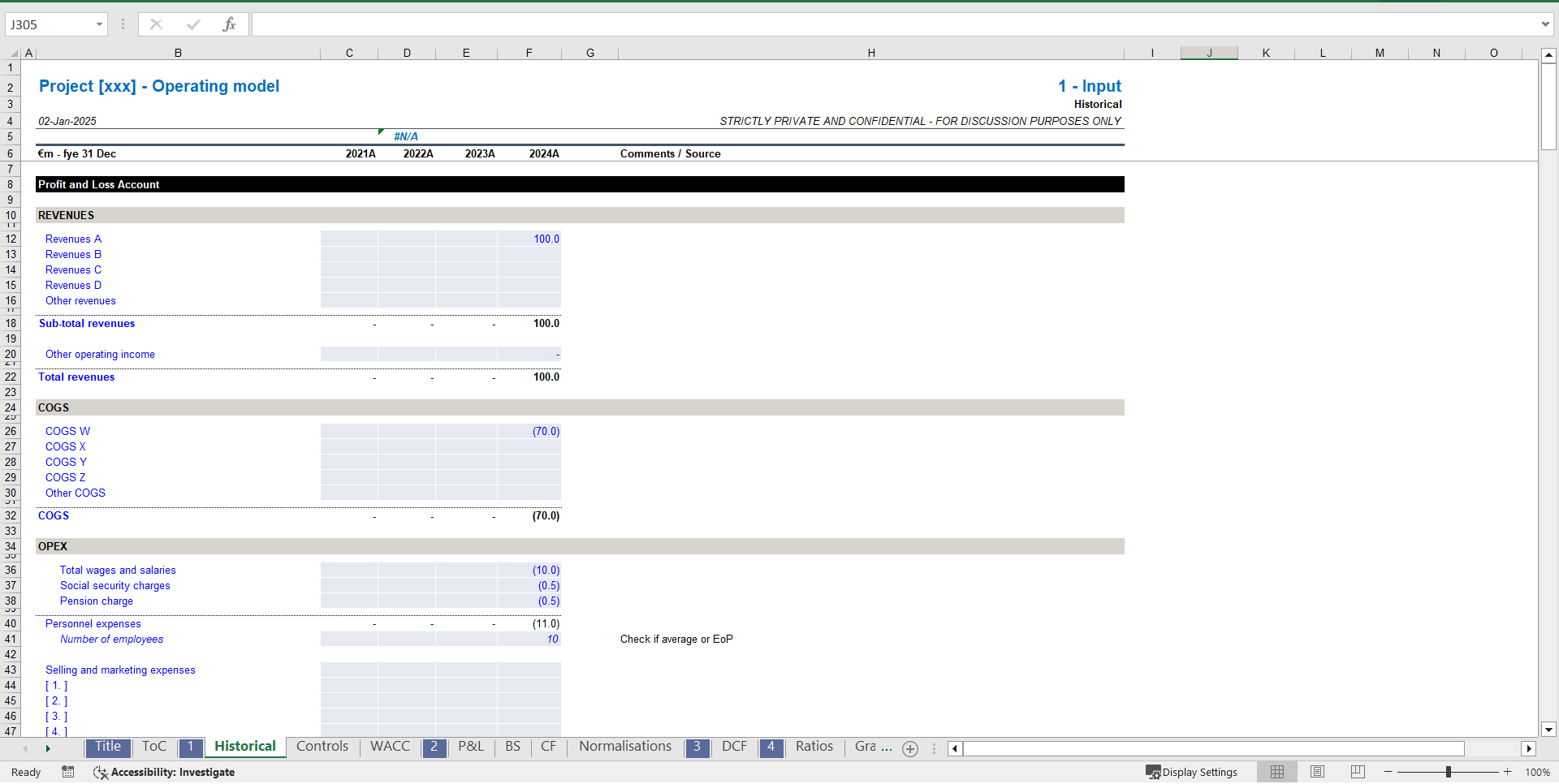 Investment Banking - Detailed Operating Model (DCF, LBO, 3FS) (Excel template (XLSX)) Preview Image