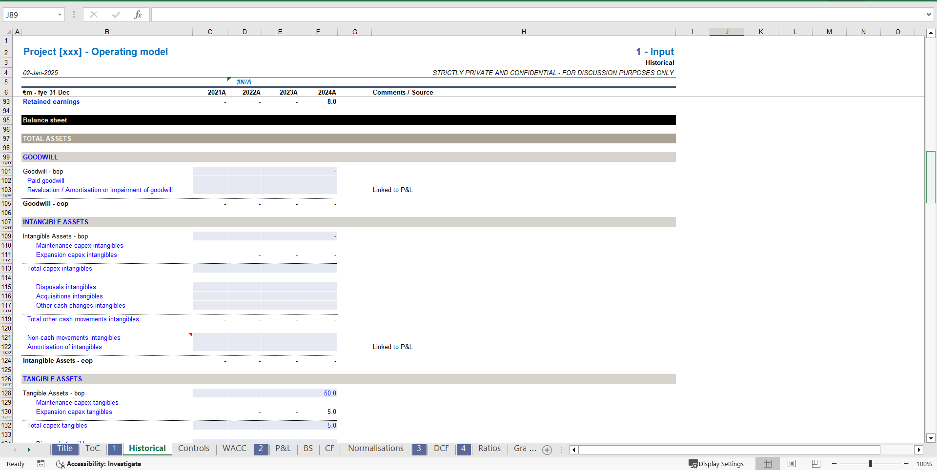 Investment Banking - Detailed Operating Model (DCF, LBO, 3FS) (Excel template (XLSX)) Preview Image