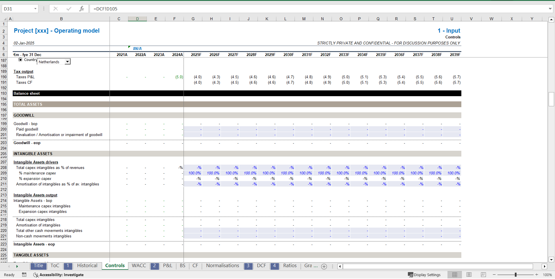 Investment Banking - Detailed Operating Model (DCF, LBO, 3FS) (Excel template (XLSX)) Preview Image