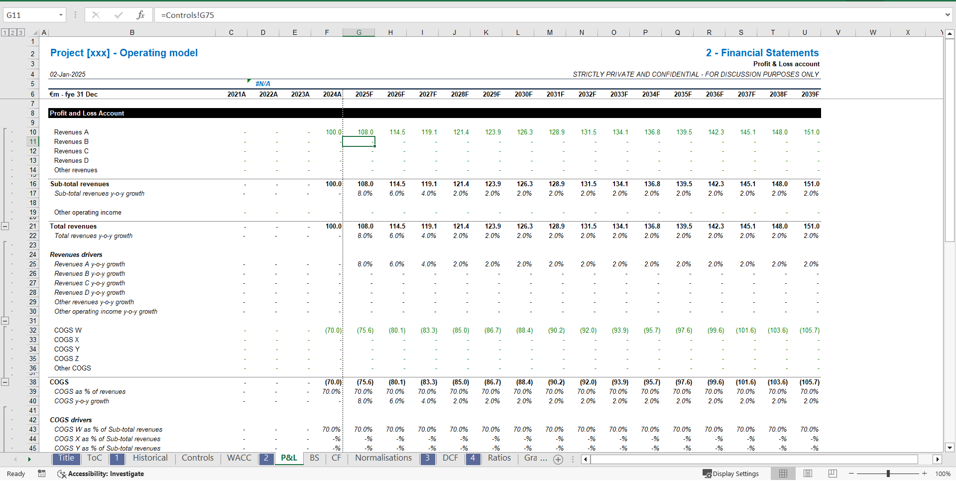 Investment Banking - Detailed Operating Model (DCF, LBO, 3FS) (Excel template (XLSX)) Preview Image