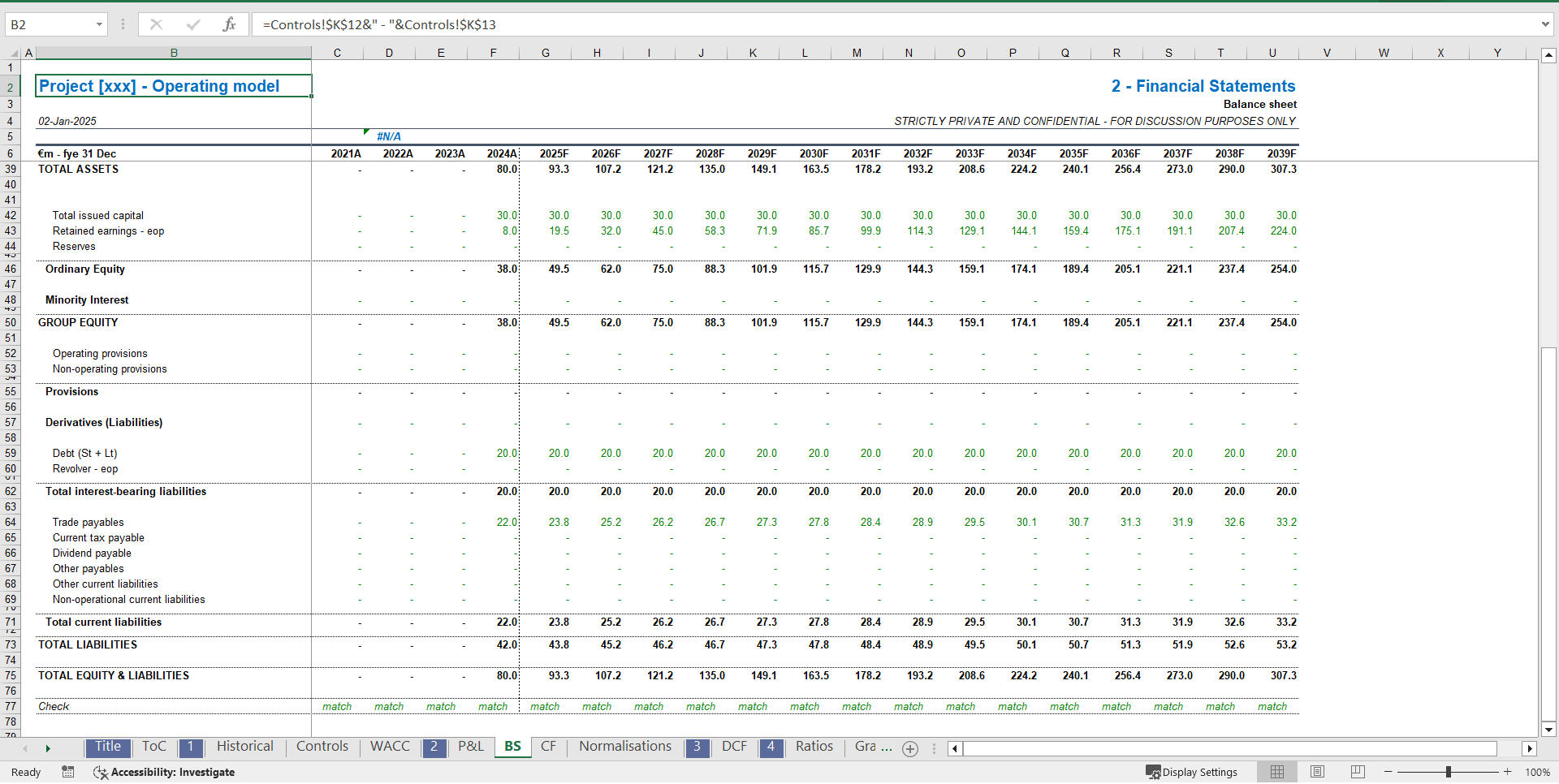 Investment Banking - Detailed Operating Model (DCF, LBO, 3FS) (Excel template (XLSX)) Preview Image