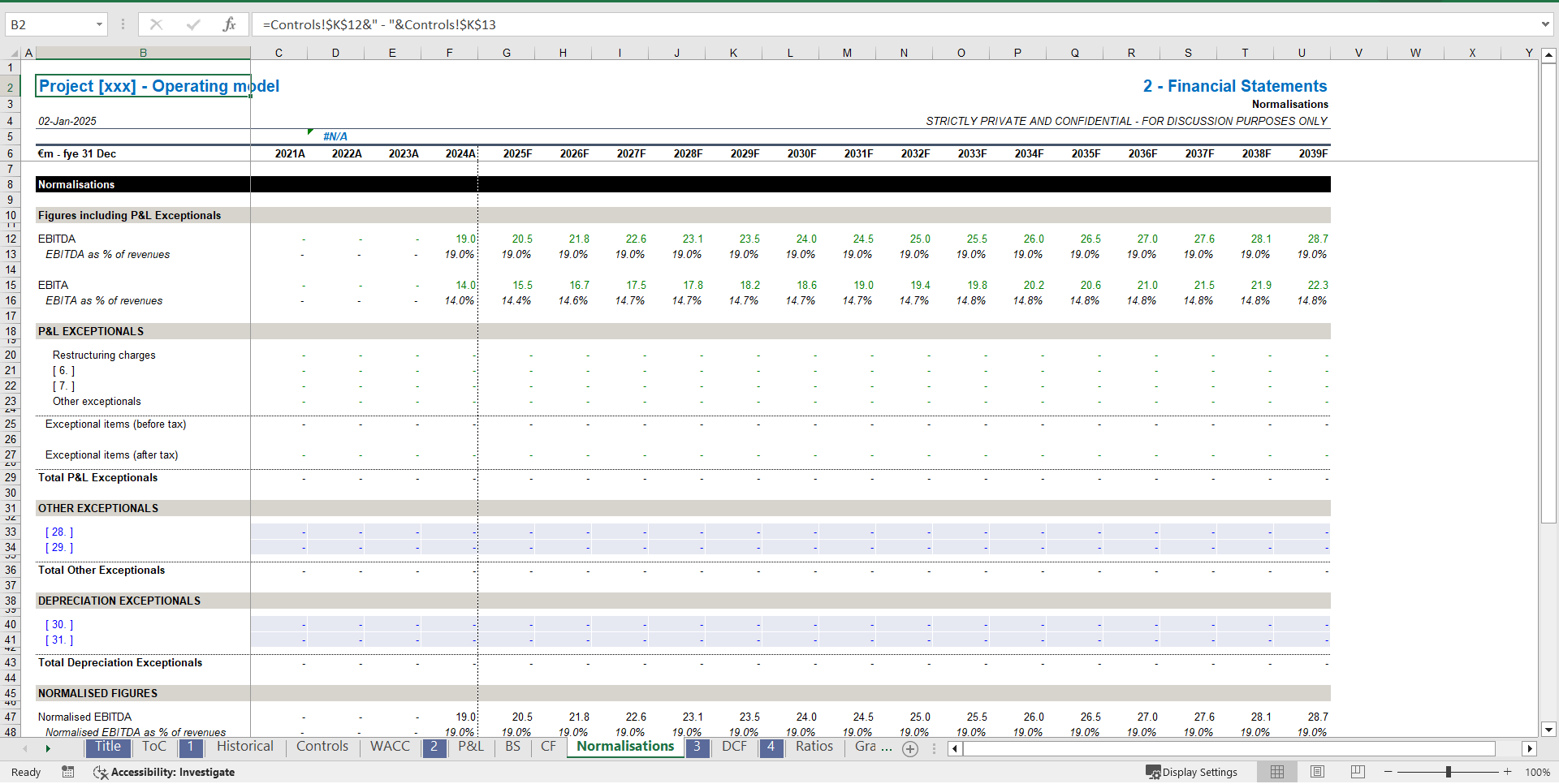 Investment Banking - Detailed Operating Model (DCF, LBO, 3FS) (Excel template (XLSX)) Preview Image