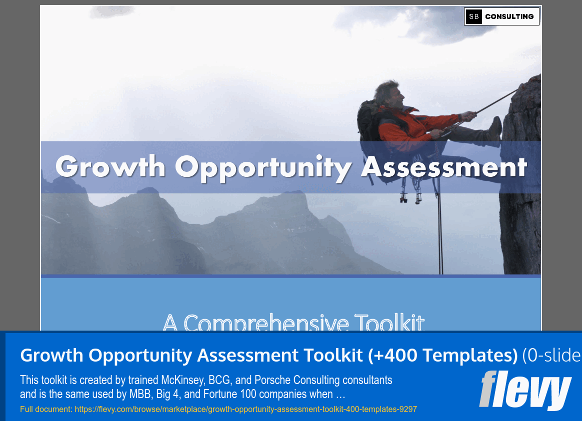 Growth Opportunity Assessment Toolkit (+400 Templates) (1691-slide PPT PowerPoint presentation (PPTX)) Preview Image