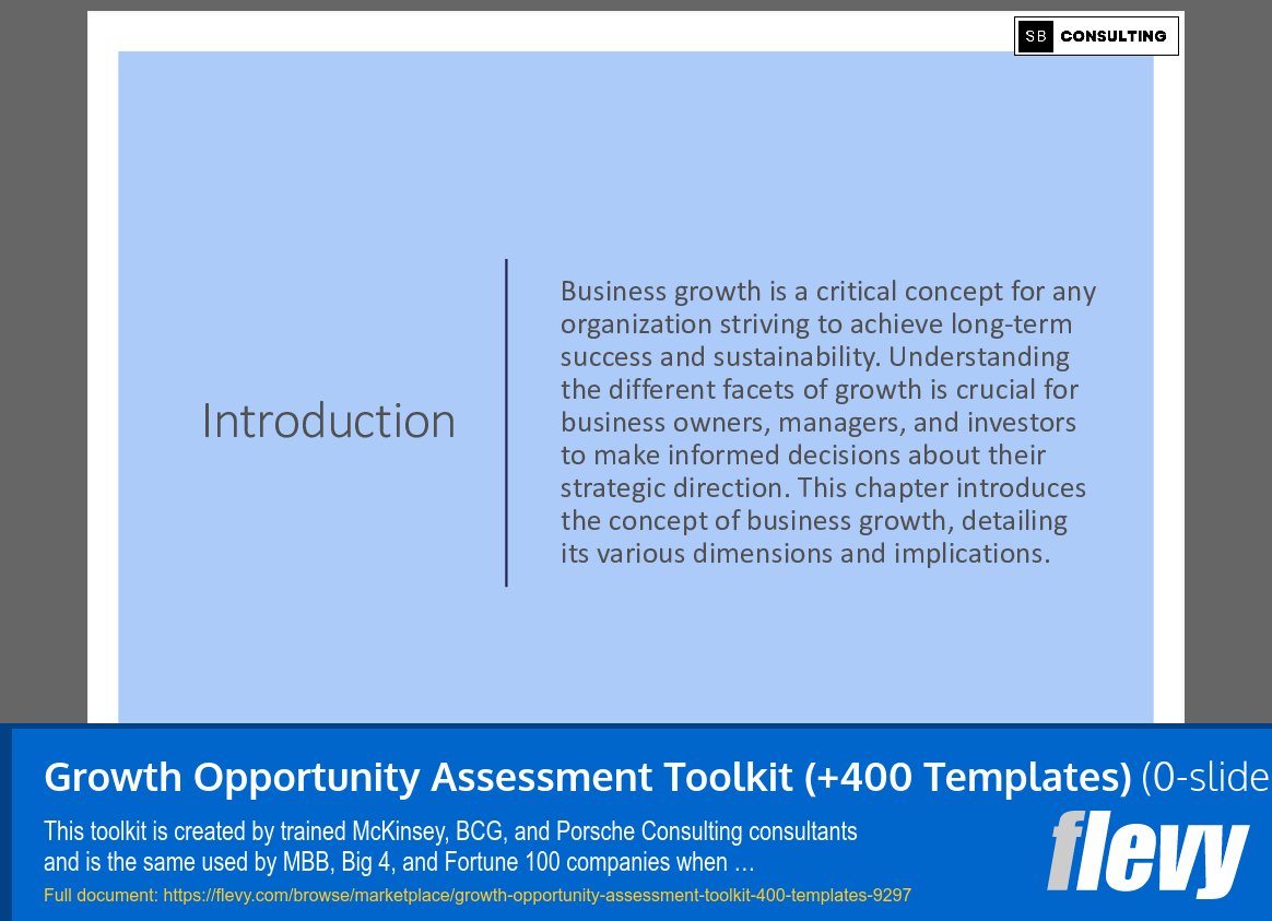 Growth Opportunity Assessment Toolkit (+400 Templates) (1691-slide PPT PowerPoint presentation (PPTX)) Preview Image