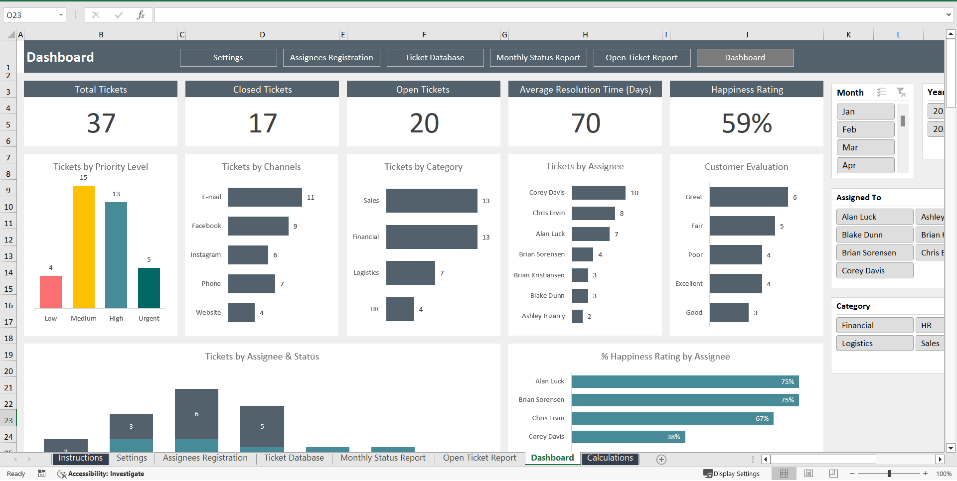 Issue Tracking Excel Template (Excel template (XLSX)) Preview Image