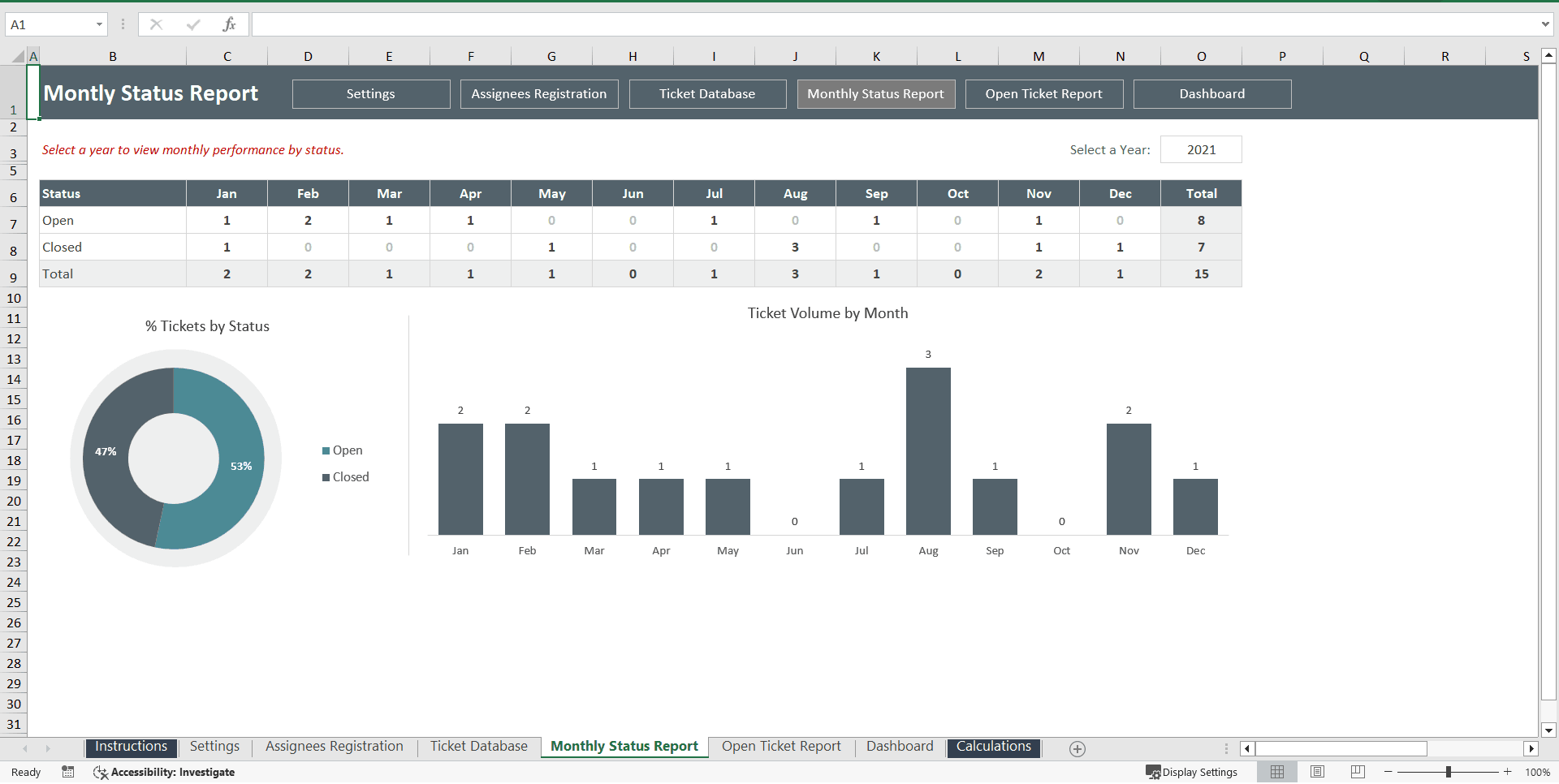 Issue Tracking Excel Template (Excel template (XLSX)) Preview Image