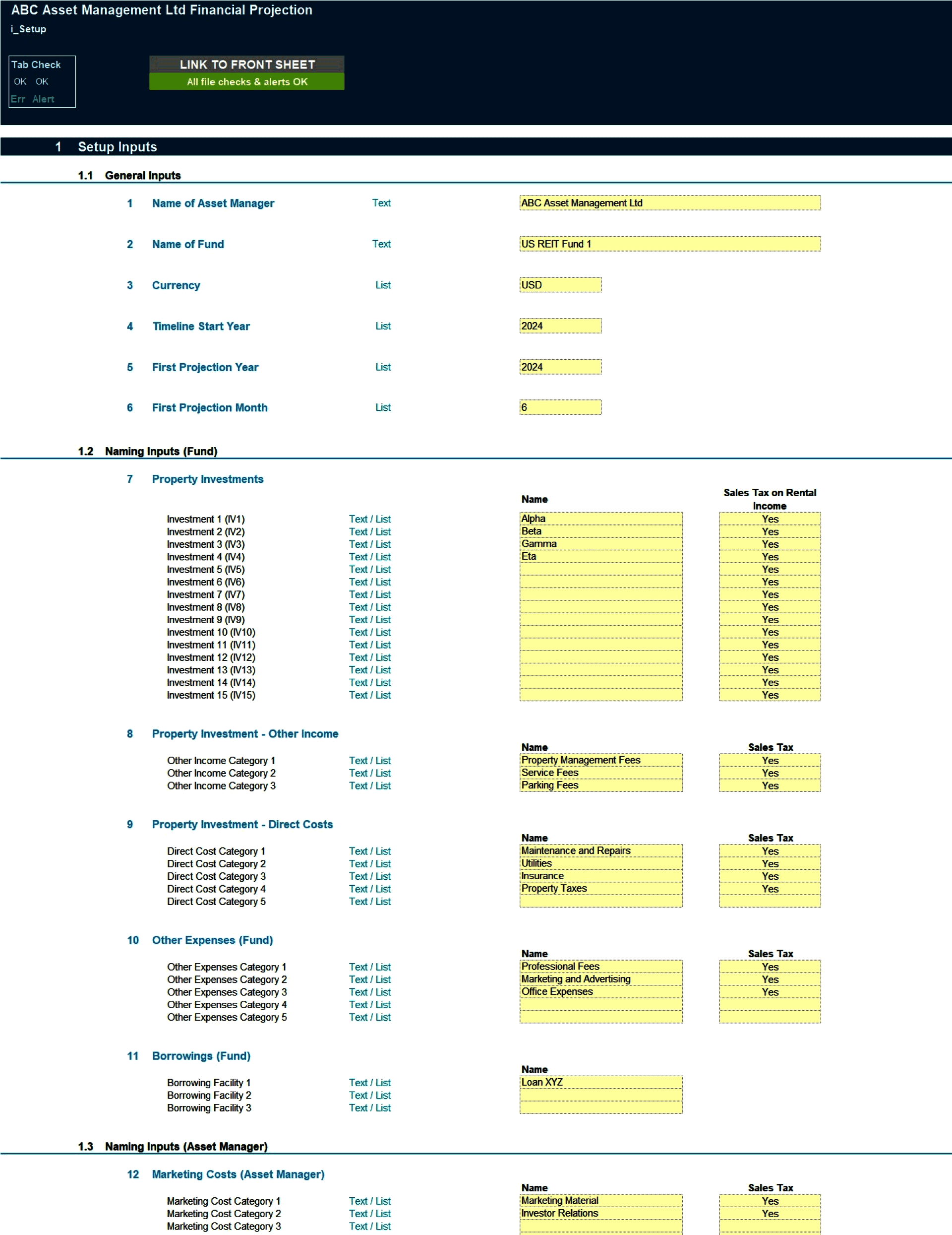 REIT (Real Estate Investment Trust) Fund Financial Model (Excel template (XLSX)) Preview Image