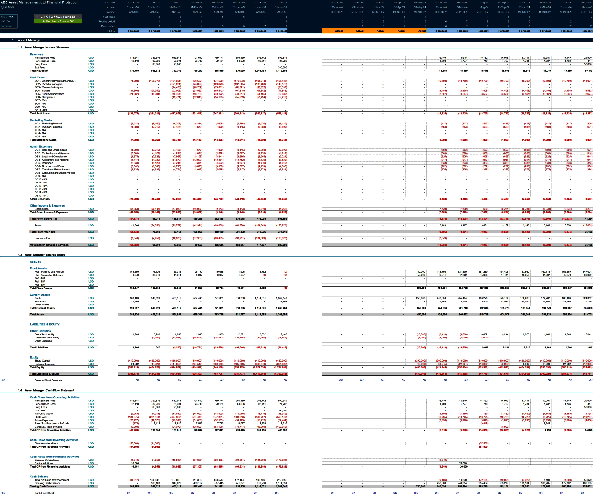 REIT (Real Estate Investment Trust) Fund Financial Model (Excel template (XLSX)) Preview Image