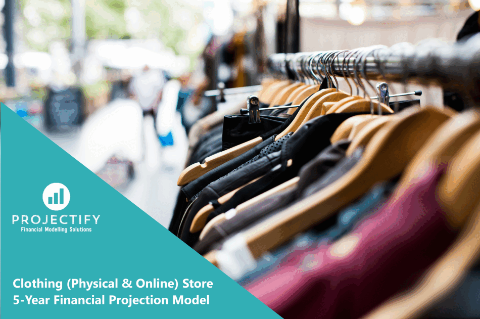 Clothing Store (Physical & Online) 5-Year financial model (Excel template (XLSX)) Preview Image