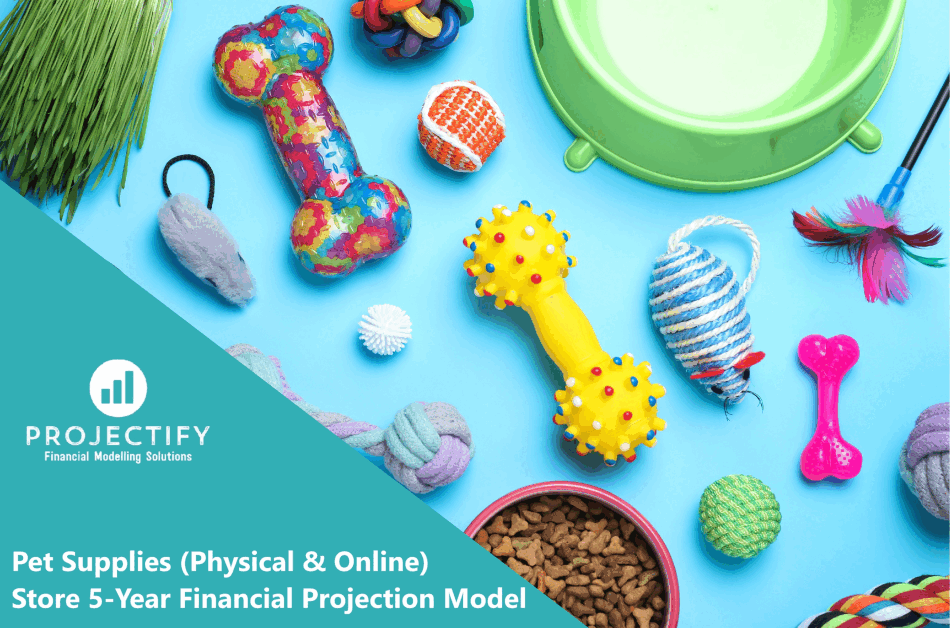 Pet Supplies Store (Physical & Online) 5-Year Financial Model (Excel template (XLSX)) Preview Image