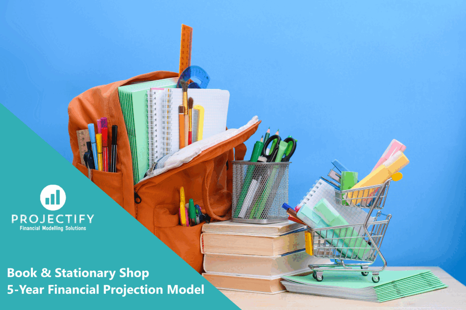 Books & Stationery Store (Physical & Online) Financial Model (Excel template (XLSX)) Preview Image