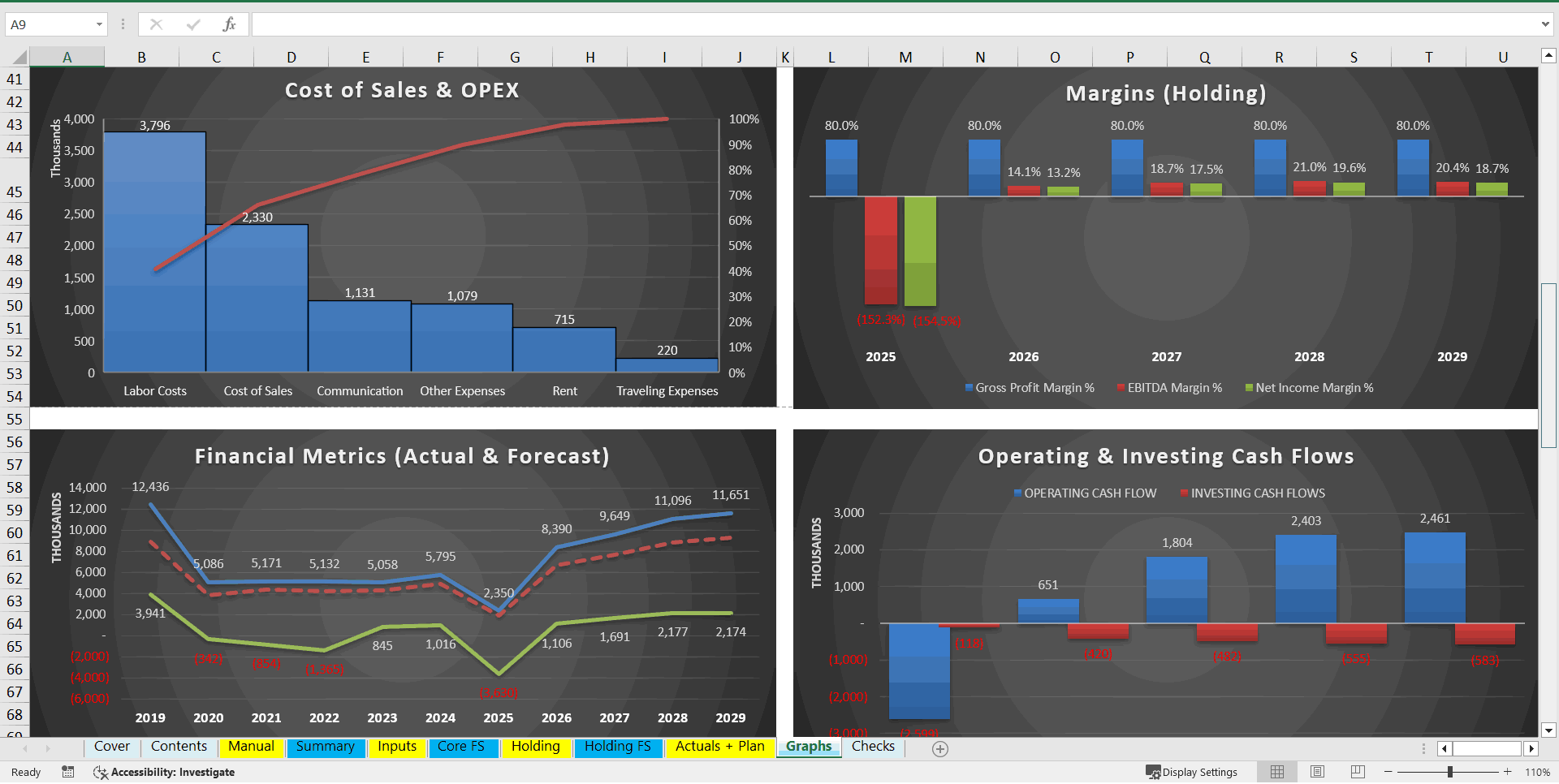 Debt Collection Agency Financial Model (5 Year DCF and Valuation) (Excel template (XLSX)) Preview Image