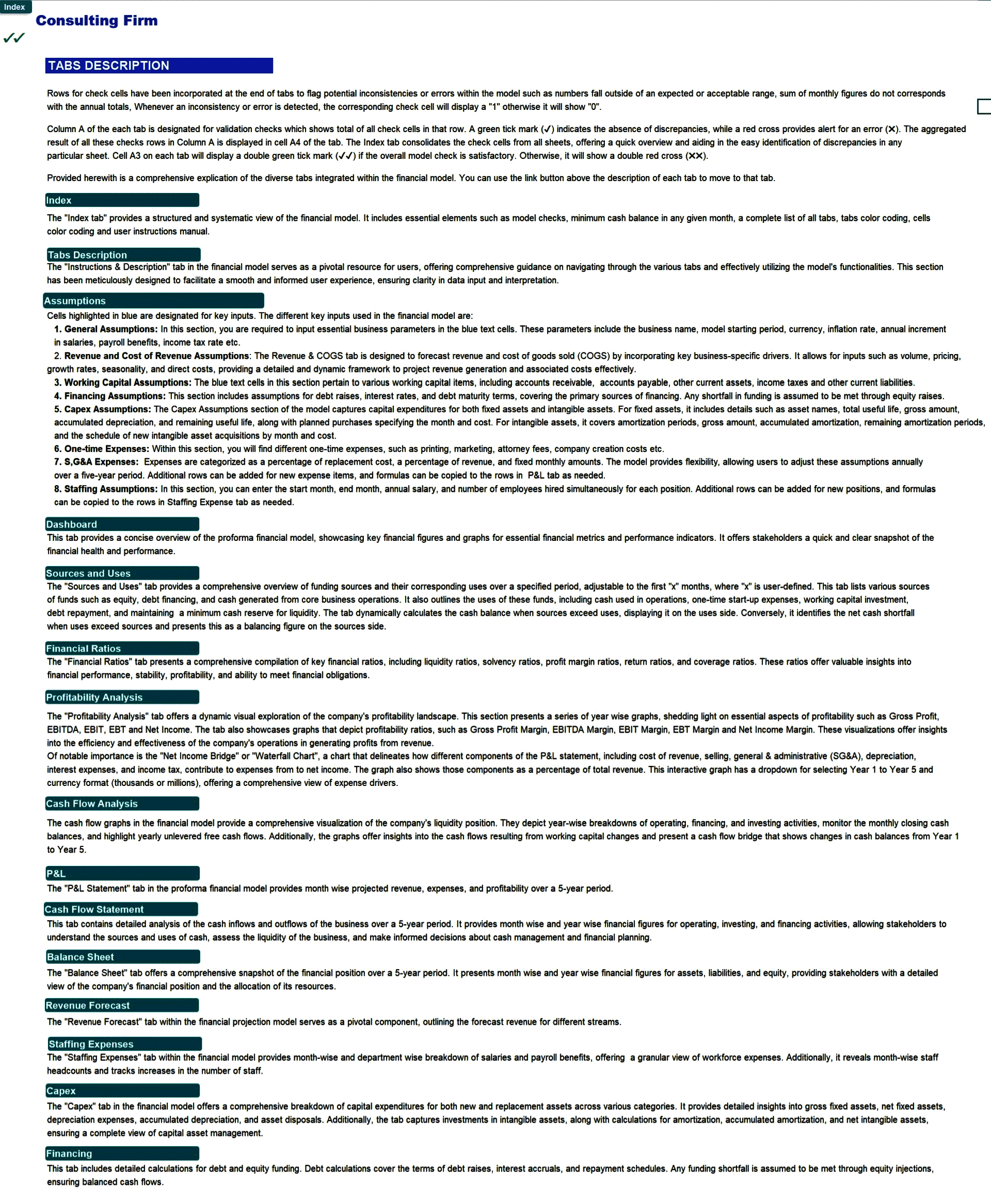 Consulting Firm 5-Year Financial Forecast Model (Lite version) (Excel template (XLSX)) Preview Image