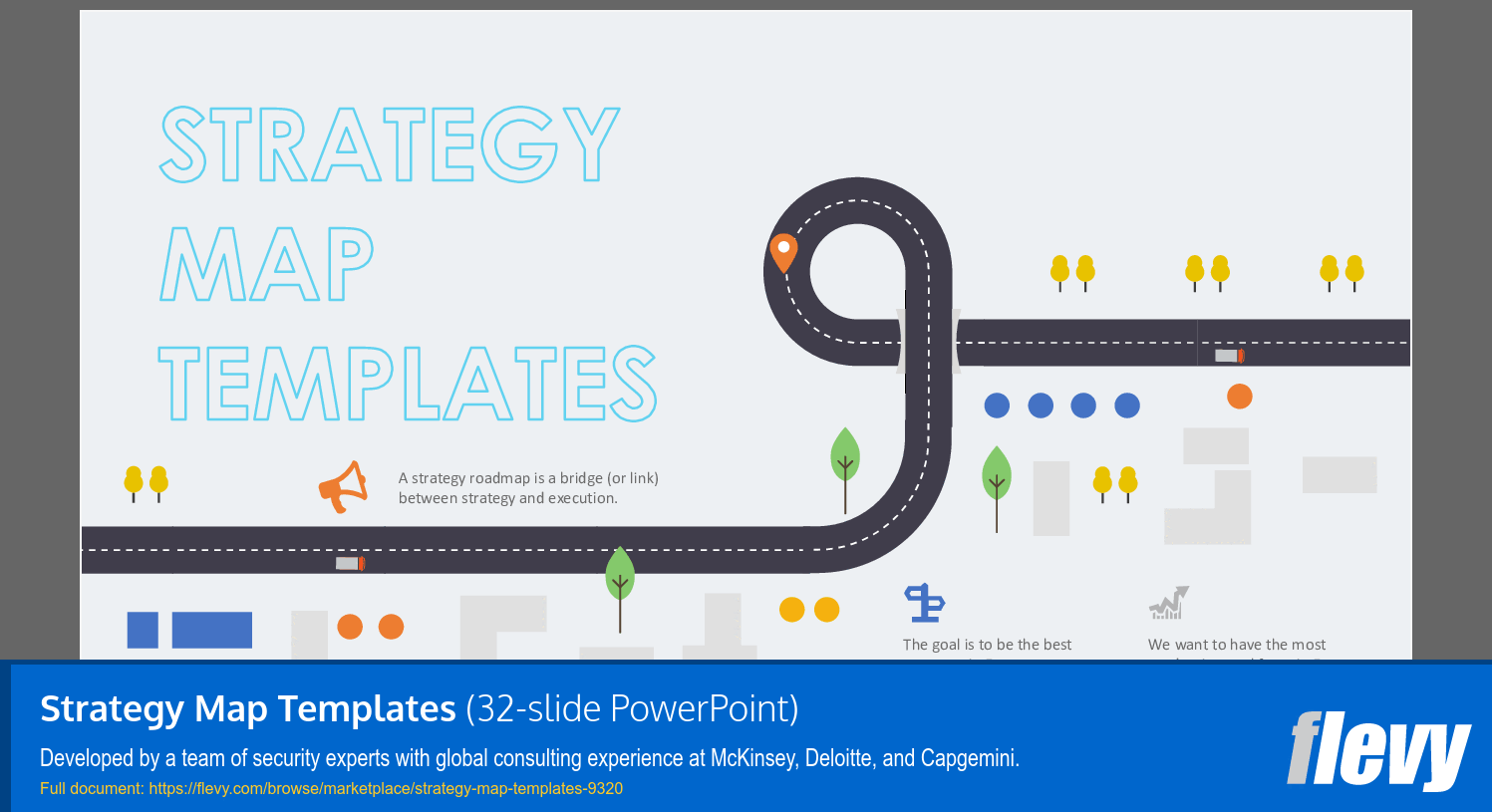 Strategy Map Templates (32-slide PPT PowerPoint presentation (PPTX)) Preview Image