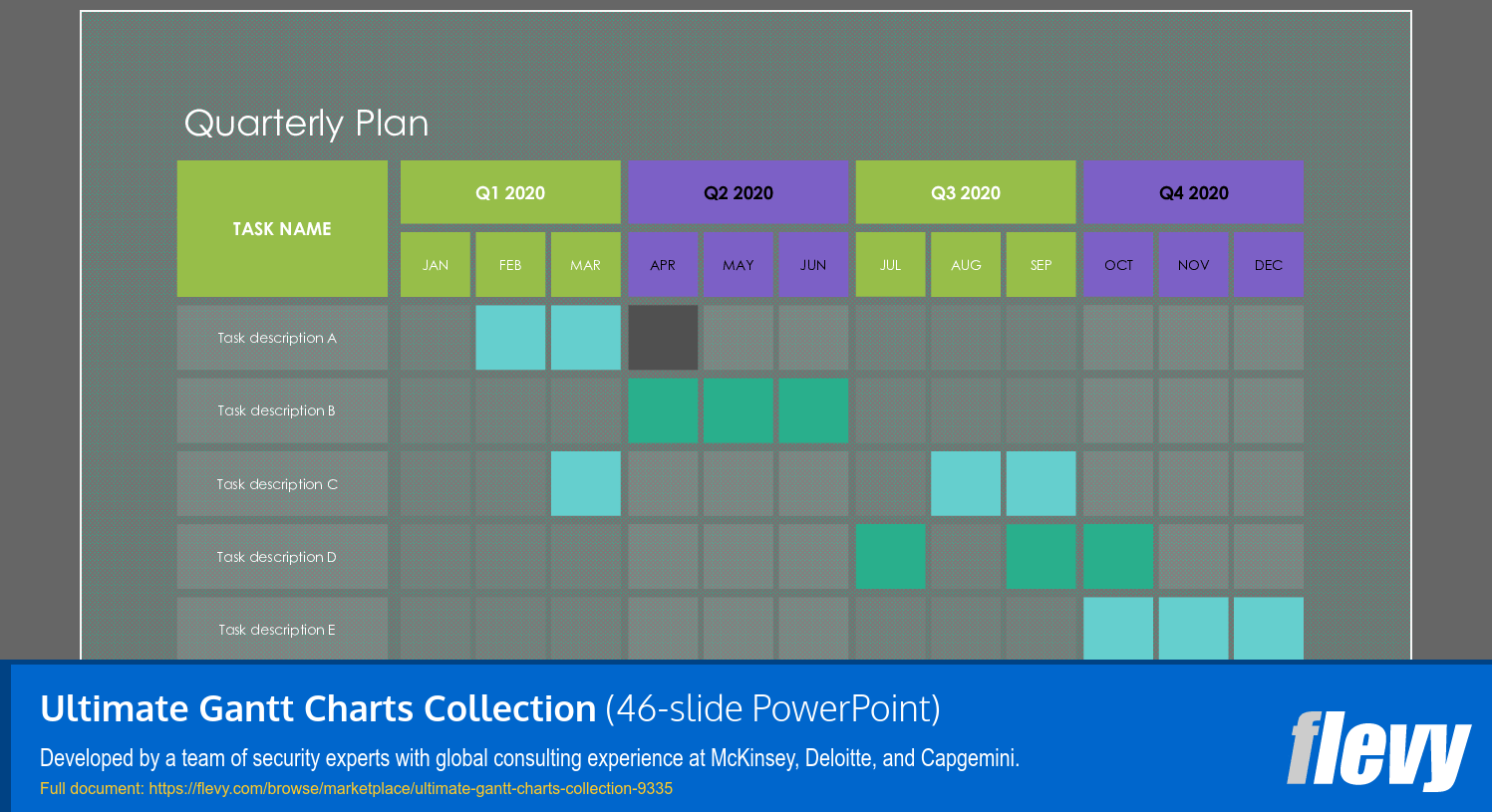 Ultimate Gantt Charts Collection (46-slide PPT PowerPoint presentation (PPTX)) Preview Image