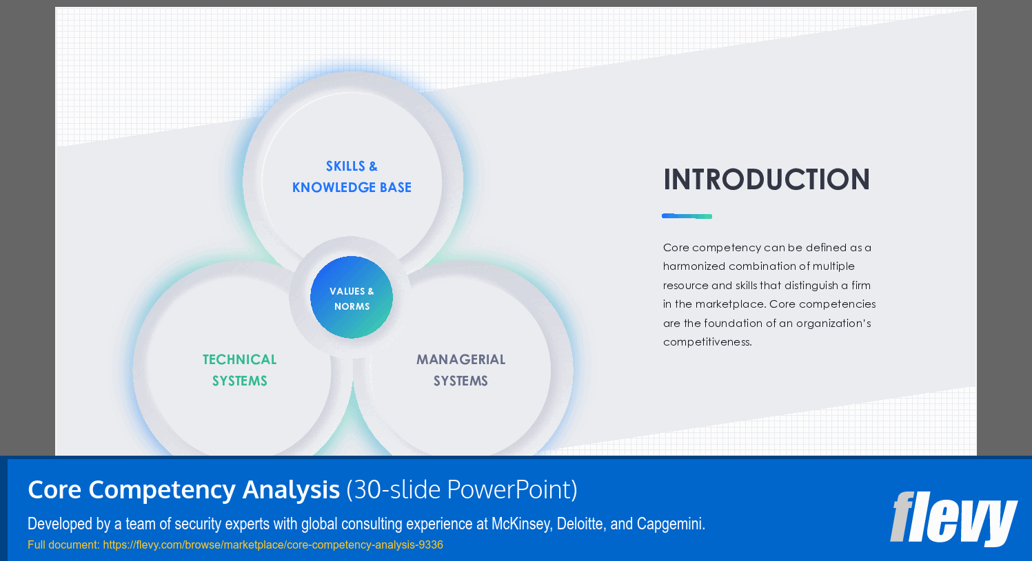 Core Competency Analysis (30-slide PPT PowerPoint presentation (PPTX)) Preview Image