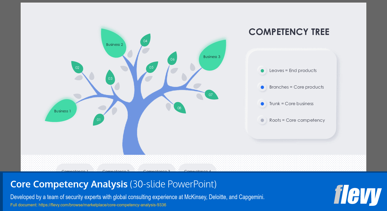 Core Competency Analysis (30-slide PPT PowerPoint presentation (PPTX)) Preview Image