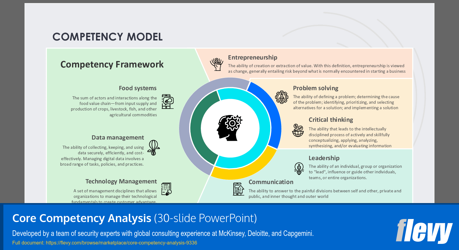 Core Competency Analysis (30-slide PPT PowerPoint presentation (PPTX)) Preview Image