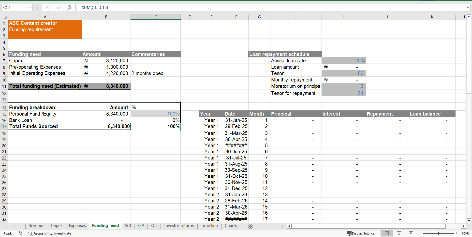 YouTube Channel Creators Financial Model (10 Year Forecast) (Excel template (XLSX)) Preview Image