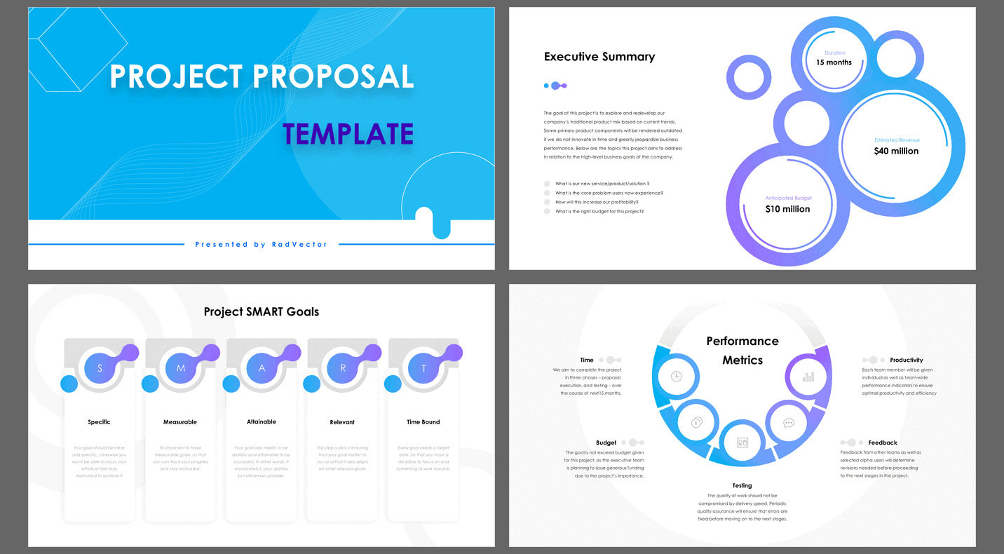 Project Proposal Template (36-slide PPT PowerPoint presentation (PPTX)) Preview Image