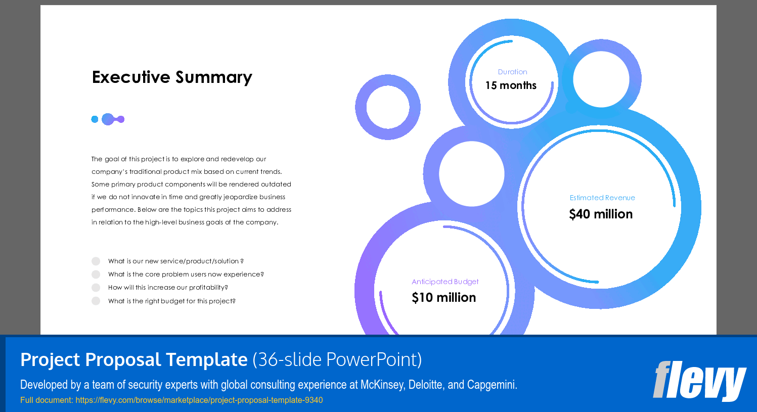 Project Proposal Template (36-slide PPT PowerPoint presentation (PPTX)) Preview Image