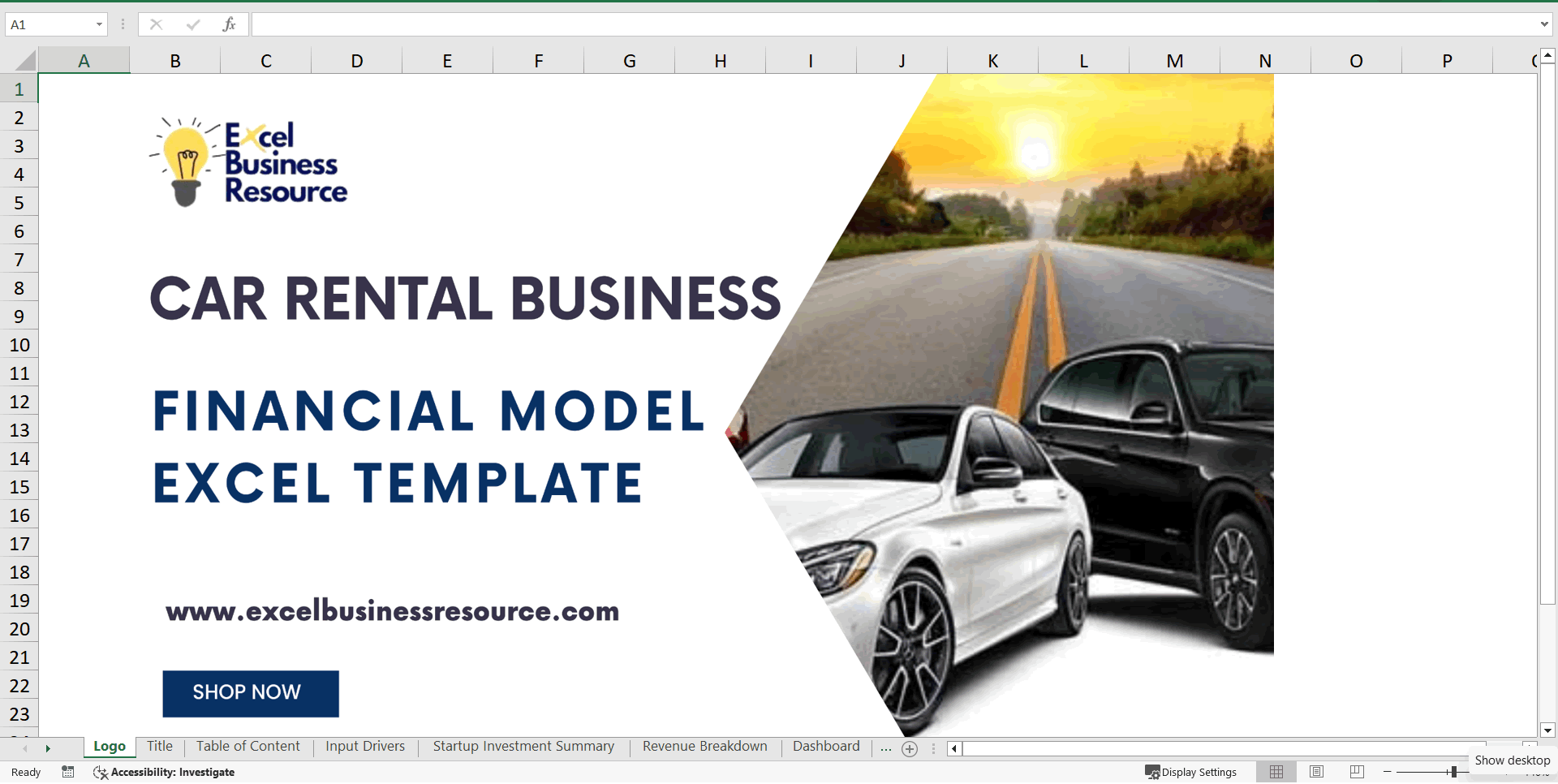 Car Rental Financial Forecasting Model (Excel template (XLSX)) Preview Image