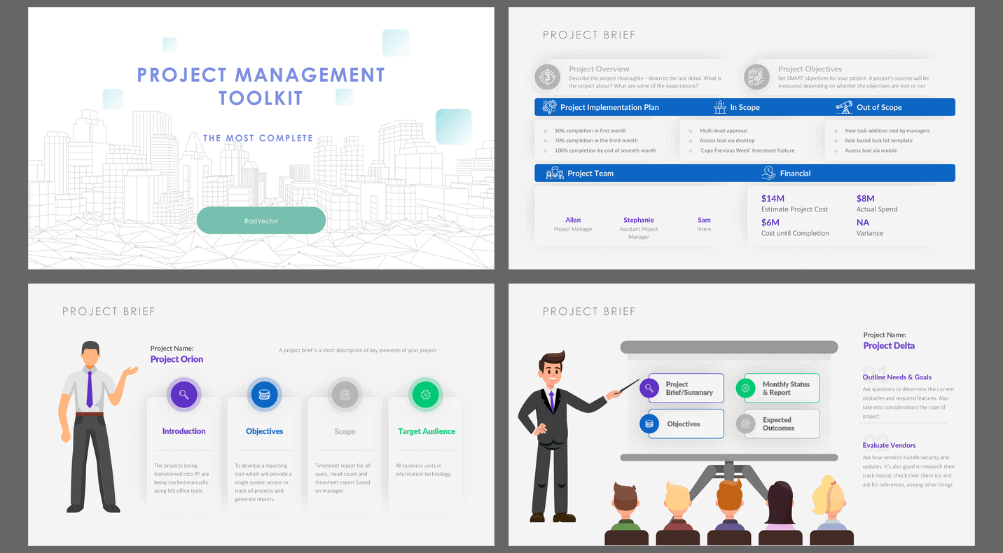 Project Management Toolkit – The Most Complete (289-slide PPT PowerPoint presentation (PPTX)) Preview Image