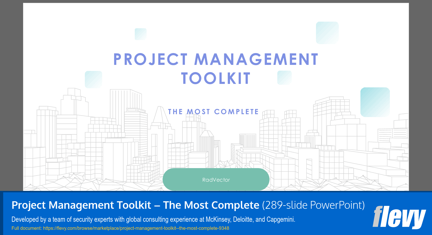 Project Management Toolkit – The Most Complete (289-slide PPT PowerPoint presentation (PPTX)) Preview Image