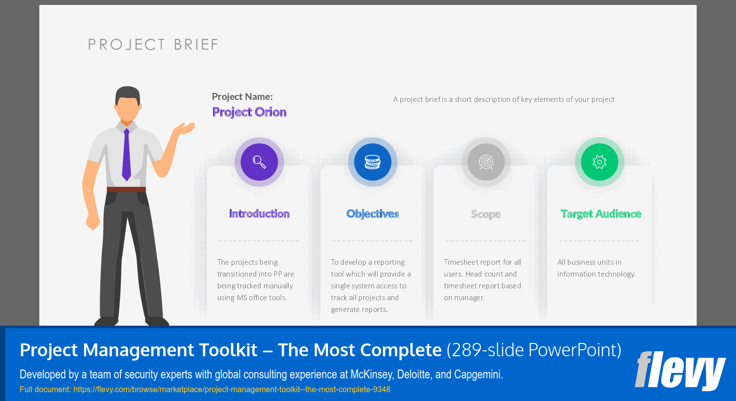 Project Management Toolkit – The Most Complete (289-slide PPT PowerPoint presentation (PPTX)) Preview Image